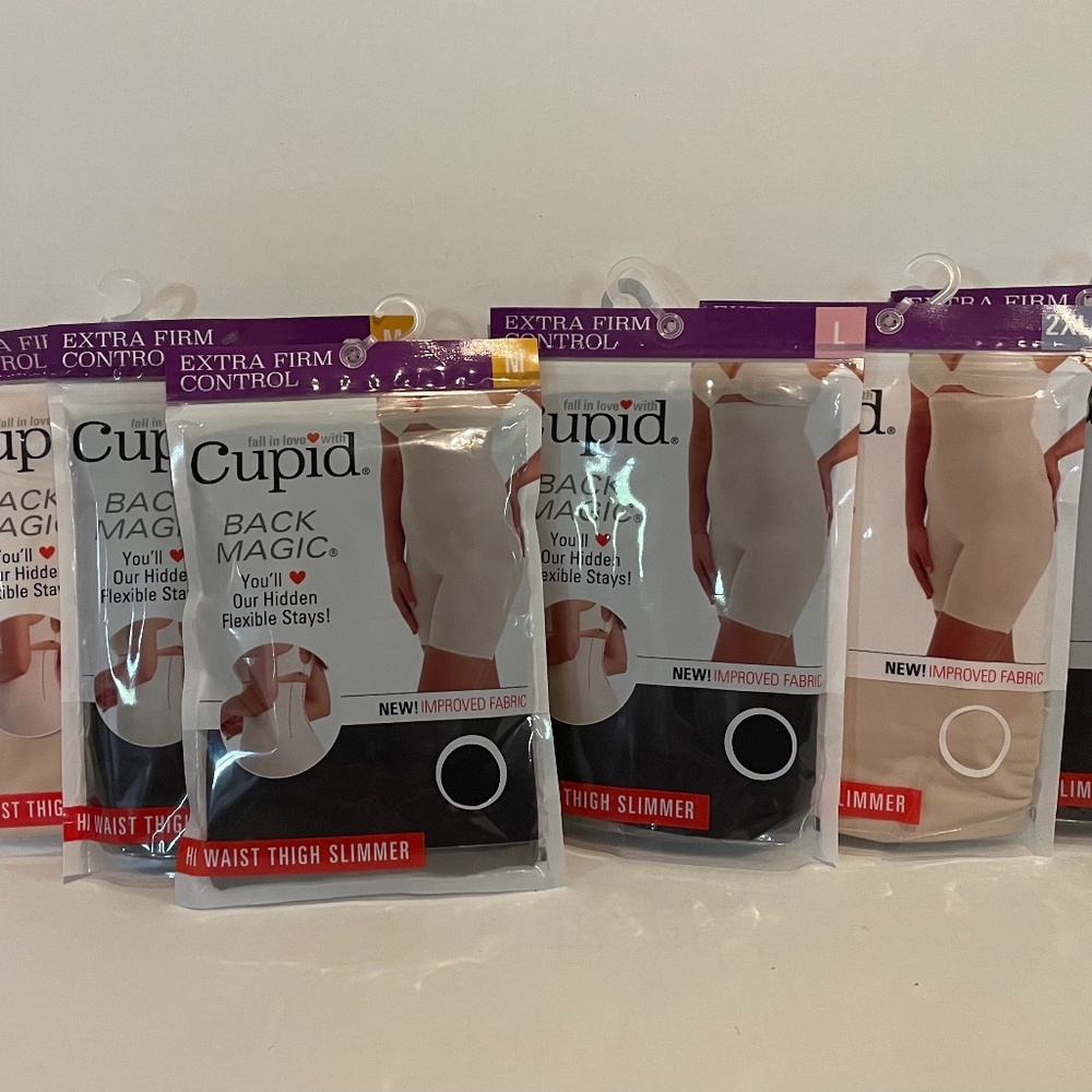 Cupid Back Magic Hi Waist Thigh Slimmer in Black